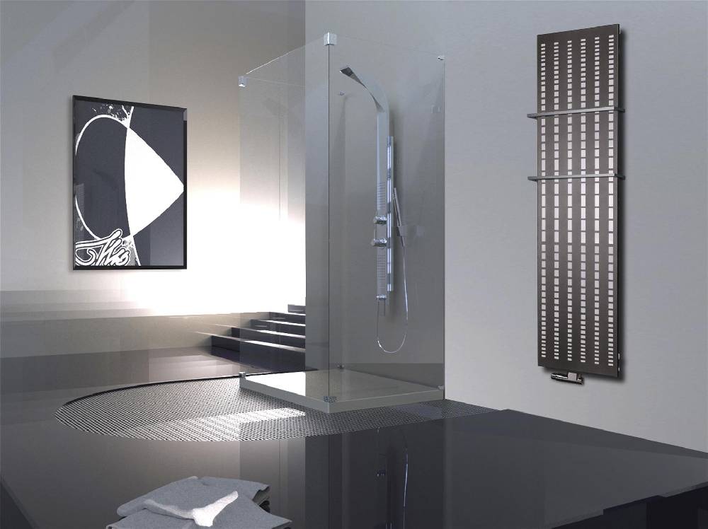 Szagato BADHEIZKÖRPER Design broken Mirror 3 180x47cm 1118Watt anthrazit - moonstone (+2 Halter 15mm) SZAGATO Designheizkörper Mittelanschluss Handtuchwärmer Meist gekauft