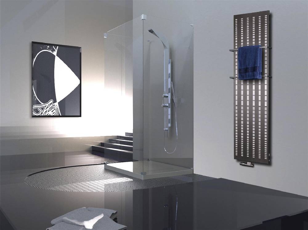 Szagato BADHEIZKÖRPER Design broken Mirror 3 180x47cm 1118Watt anthrazit - moonstone (+2 Halter 15mm) SZAGATO Designheizkörper Mittelanschluss Handtuchwärmer Meist gekauft