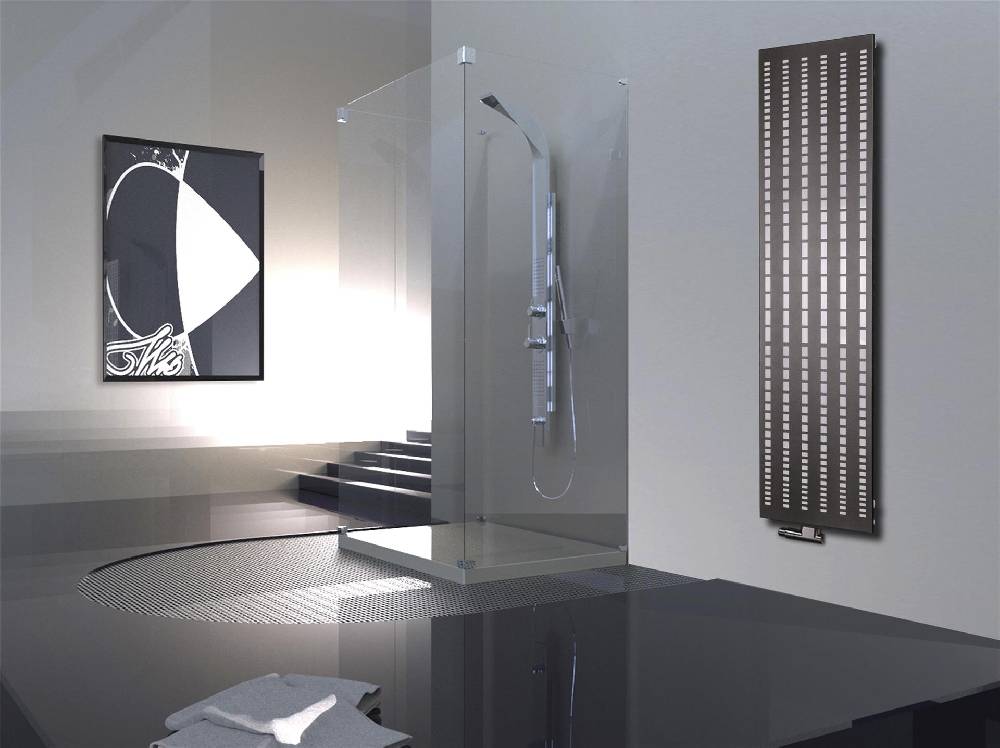 Szagato BADHEIZKÖRPER Design broken Mirror 3 180x47cm 1118Watt anthrazit moonstone SZAGATO Designheizkörper Handtuchheizkörper Mittelanschluss Handtuchwärmer Kostenloser Versand
