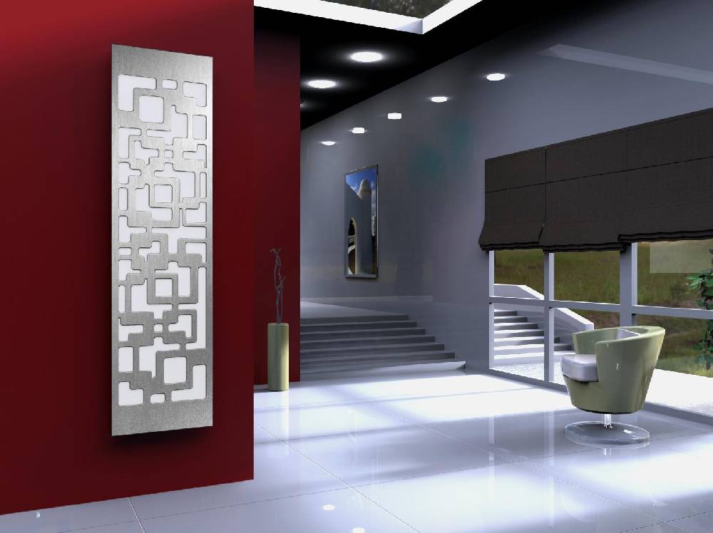 Szagato BADHEIZKÖRPER Design Downtown 3 180x47cm 1118 Watt Edelstahl matt SZAGATO Designheizkörper Handtuchheizkörper mit Mittelanschluss Handtuchwärmer Versandkostenfrei