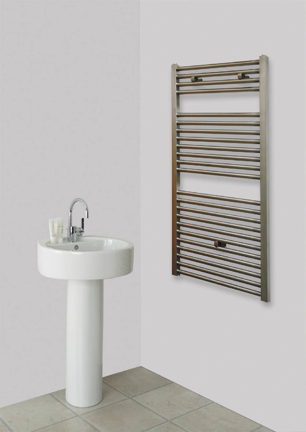 Szagato BADHEIZKÖRPER Design Edelstahl 2 121x60cm 811 Watt SZAGATO Design Heizkörper Handtuchheizkörper Seitenanschluss Handtuchwärmer mit Seitenanschluss Saisonschlussverkauf