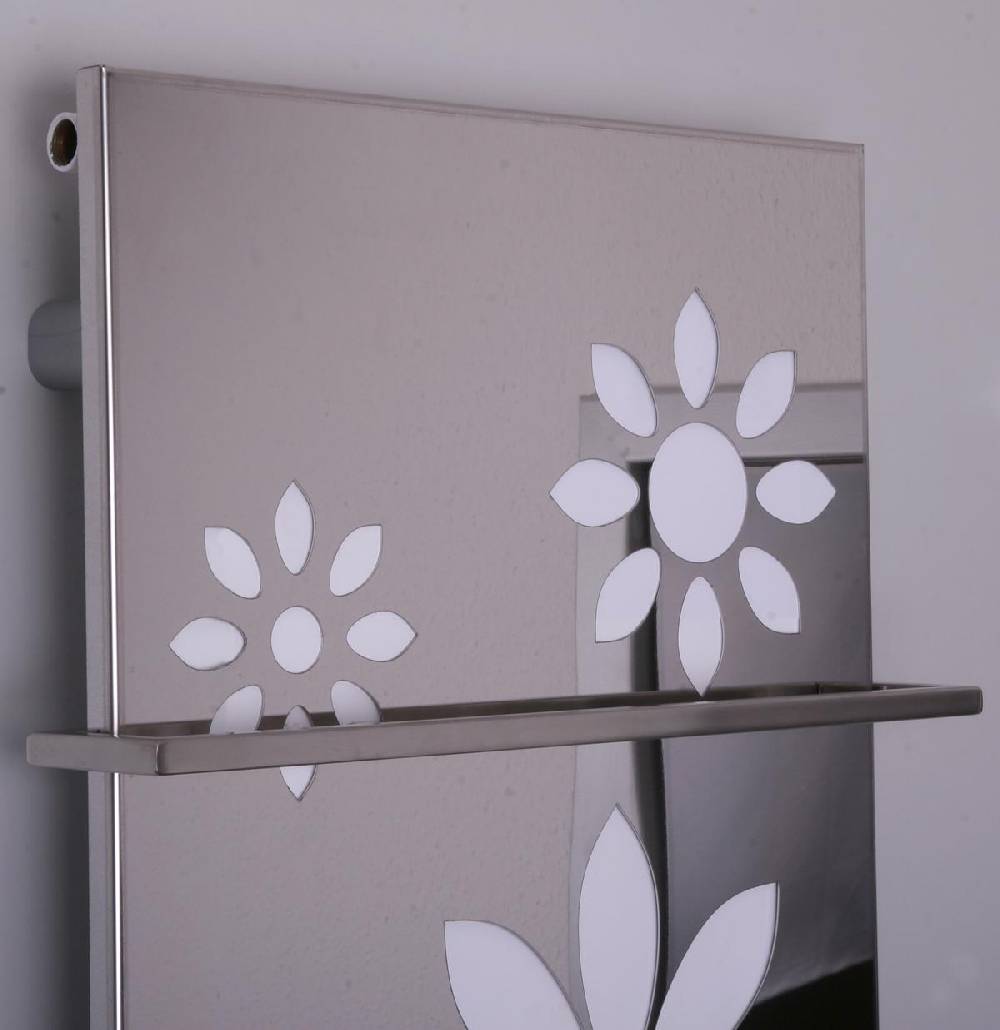 Szagato BADHEIZKÖRPER Design Flower 3 180x47cm 1118 Watt Edelstahl Hochglanz (+1 Halter 15mm) SZAGATO Designheizkörper mit Mittelanschluss Handtuchwärmer Neueste Mode
