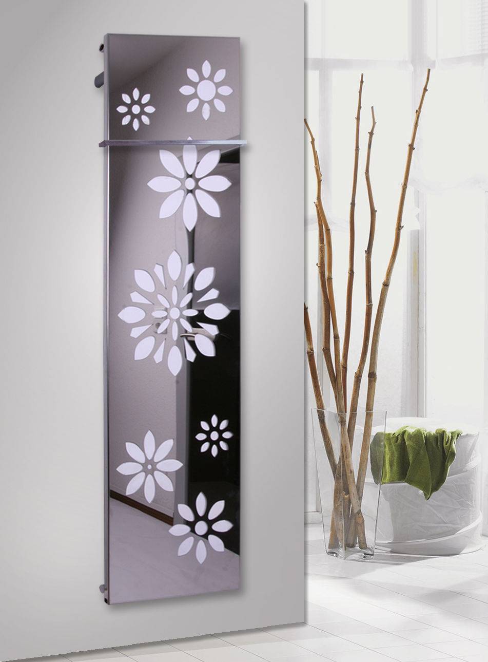 Szagato BADHEIZKÖRPER Design Flower 3 180x47cm 1118 Watt Edelstahl Hochglanz (+1 Halter 15mm) SZAGATO Designheizkörper mit Mittelanschluss Handtuchwärmer Neueste Mode