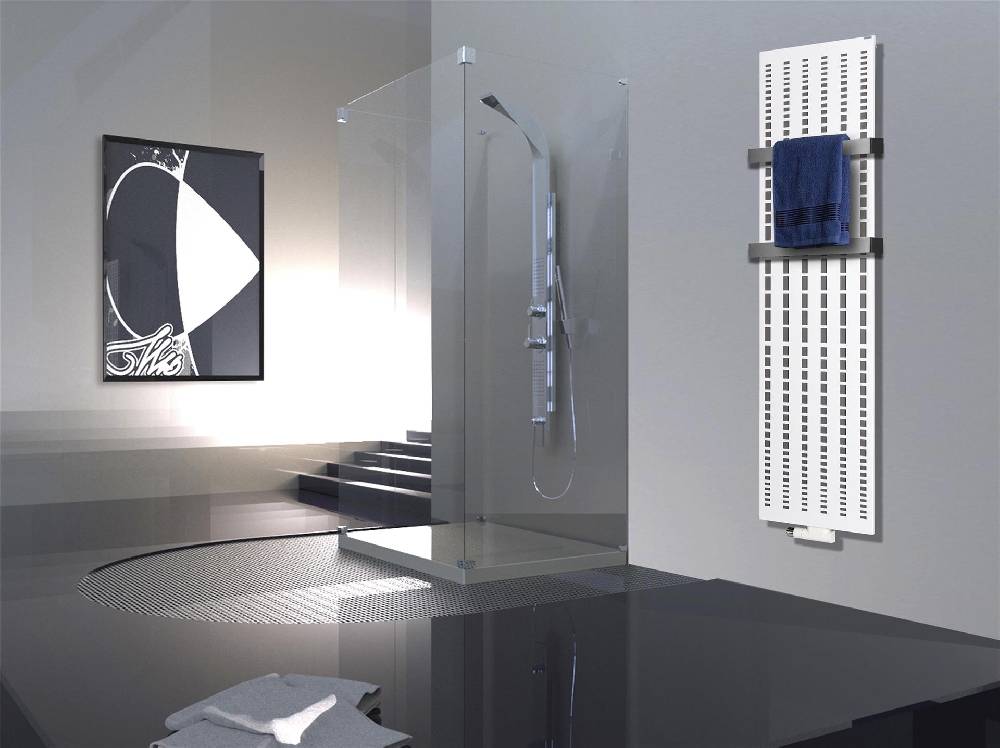 Szagato BADHEIZKÖRPER Design broken Mirror 3 180x47cm 1118Watt weiß +2 Halter 50mm SZAGATO Designheizkörper Handtuchheizkörper Mittelanschluss Handtuchwärmer Blitzangebot