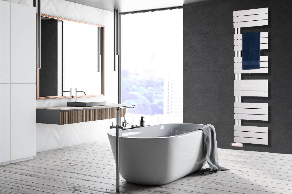 Szagato BADHEIZKÖRPER Design Chicago 3 175x50cm 740 Watt weiß SZAGATO Designheizkörper Handtuchheizkörper mit Mittelanschluss Handtuchwärmer Kauf eins, bekomm eins gratis