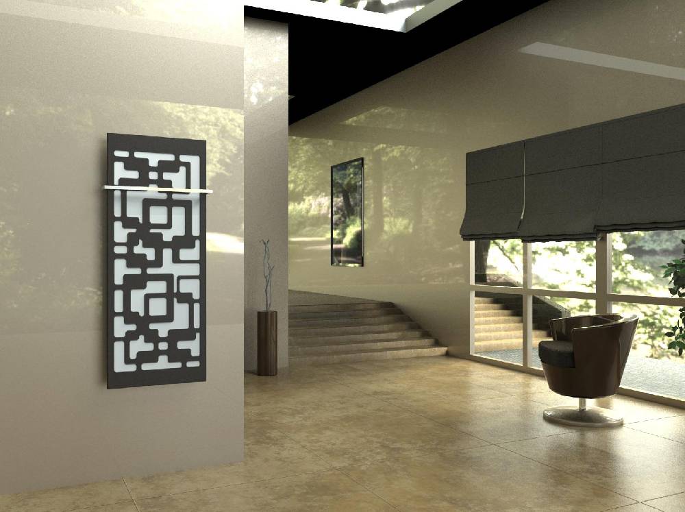 Szagato BADHEIZKÖRPER Design Downtown 2 120x47cm 799 Watt anthrazit - moonstone (+1 Halter 15mm) SZAGATO Designheizkörper mit Mittelanschluss Handtuchwärmer Tägliche Deals