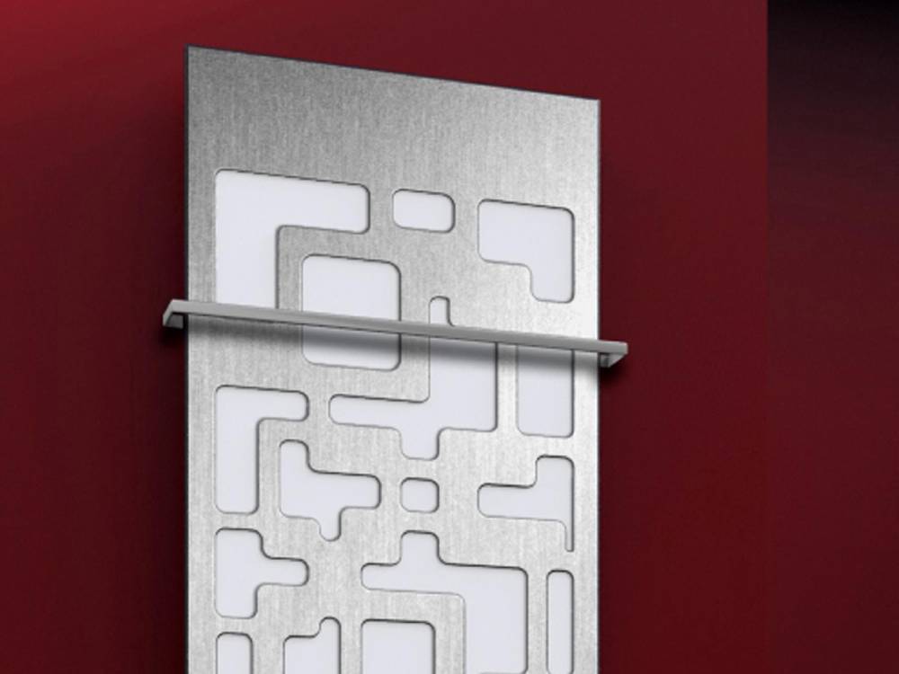 Szagato BADHEIZKÖRPER Design Downtown 2 120x47cm 799 Watt Edelstahl matt (+1 Halter 15mm) SZAGATO Bad Wohnraum-Heizkörper (Mittelanschluss) VIP-Rabatte
