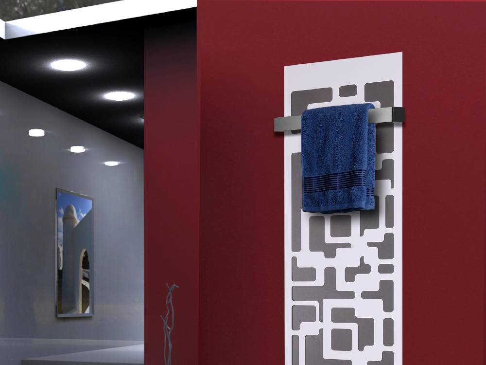 Szagato BADHEIZKÖRPER Design Downtown 2 120x47cm 799Watt weiß (+1 Halter 50mm) SZAGATO Designheizkörper Handtuchheizkörper mit Mittelanschluss Handtuchwärmer Begrenzte Freigabe
