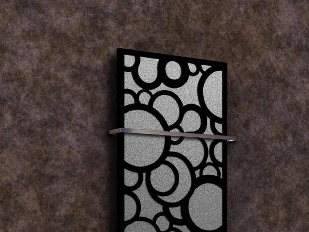 Szagato BADHEIZKÖRPER Design Kreta 2 120x47cm 799 Watt anthrazit moonstone schwarz (+1 Halter 15mm) SZAGATO Designheizkörper Mittelanschluss Handtuchwärmer Im Verkauf