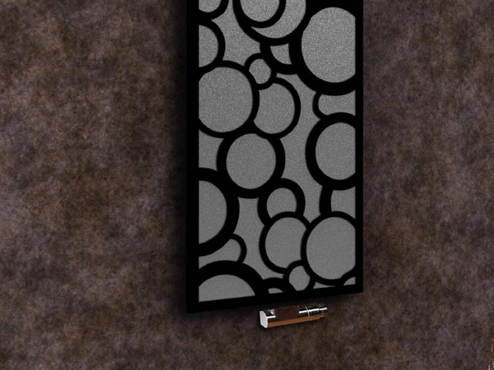 Szagato BADHEIZKÖRPER Design Kreta 2 120x47cm 799 Watt anthrazit moonstone schwarz (+1 Halter 15mm) SZAGATO Designheizkörper Mittelanschluss Handtuchwärmer Im Verkauf