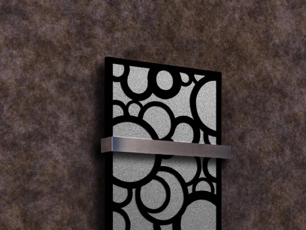 Szagato BADHEIZKÖRPER Design Kreta 2 120x47cm 799 Watt anthrazit moonstone schwarz (+1 Halter 50mm) SZAGATO Designheizkörper Mittelanschluss Handtuchwärmer zollfrei