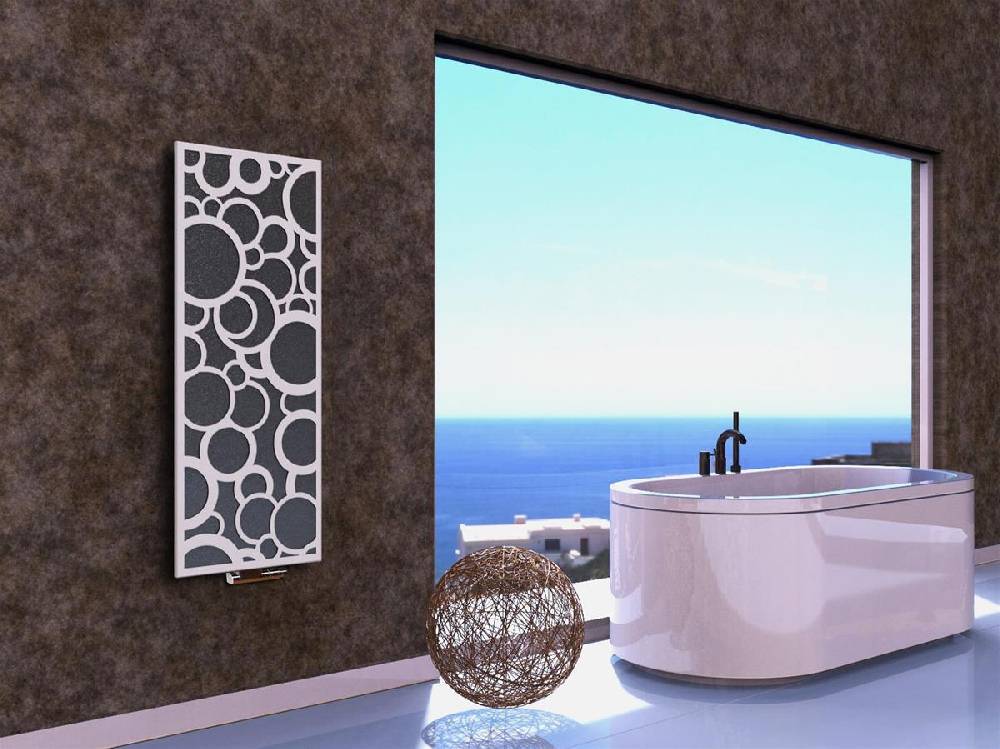Szagato BADHEIZKÖRPER Design Kreta 2 120x47cm 799 Watt anthrazit moonstone weiß SZAGATO Designheizkörper Handtuchheizkörper Mittelanschluss Handtuchwärmer Online