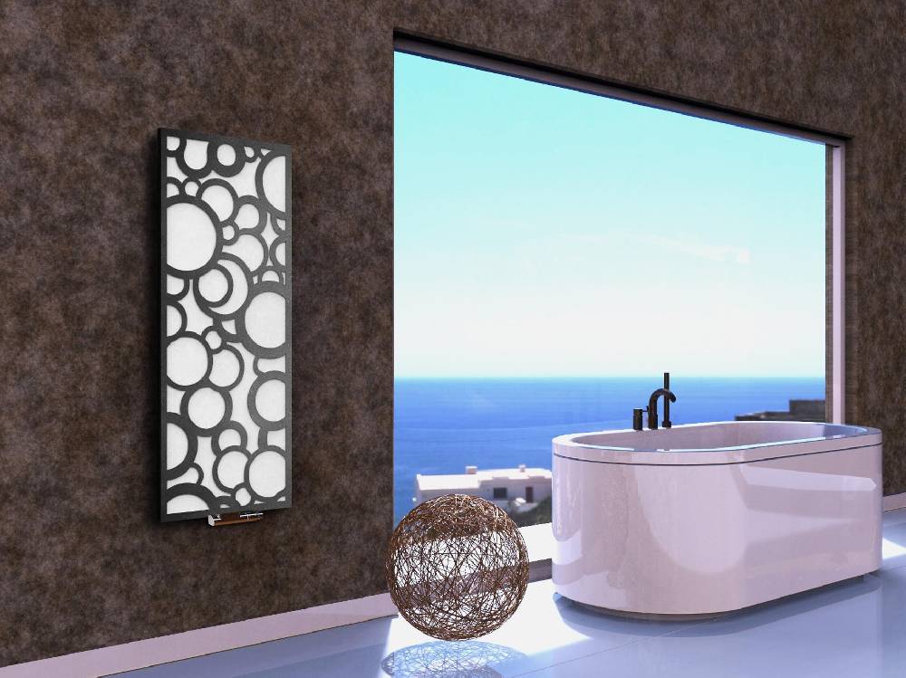 Szagato BADHEIZKÖRPER Design Kreta 2 120x47cm 799 Watt weiß anthrazit moonstone SZAGATO Designheizkörper Handtuchheizkörper Mittelanschluss Handtuchwärmer Outlet
