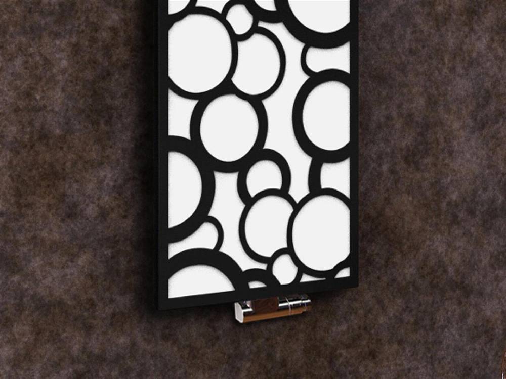 Szagato BADHEIZKÖRPER Design Kreta 2 120x47cm 799 Watt weiß schwarz +1 Halter 15mm SZAGATO Designheizkörper Handtuchheizkörper Mittelanschluss Handtuchwärmer Auslauf