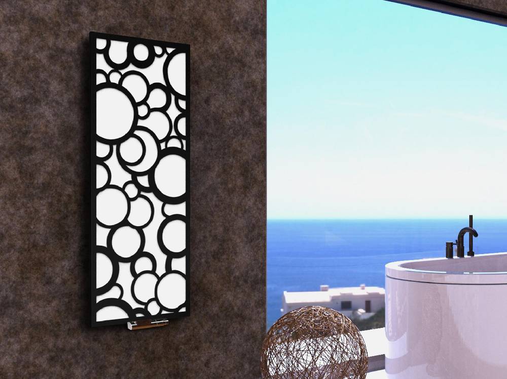 Szagato BADHEIZKÖRPER Design Kreta 2 120x47cm 799 Watt weiß schwarz SZAGATO Designheizkörper Handtuchheizkörper mit Mittelanschluss Handtuchwärmer Angebote