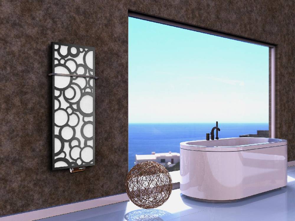 Szagato BADHEIZKÖRPER Design Kreta 2 120x47cm 799Watt weiß anthrazit - moonstone (+1 Halter 15mm) SZAGATO Designheizkörper mit Mittelanschluss Handtuchwärmer Hotsell
