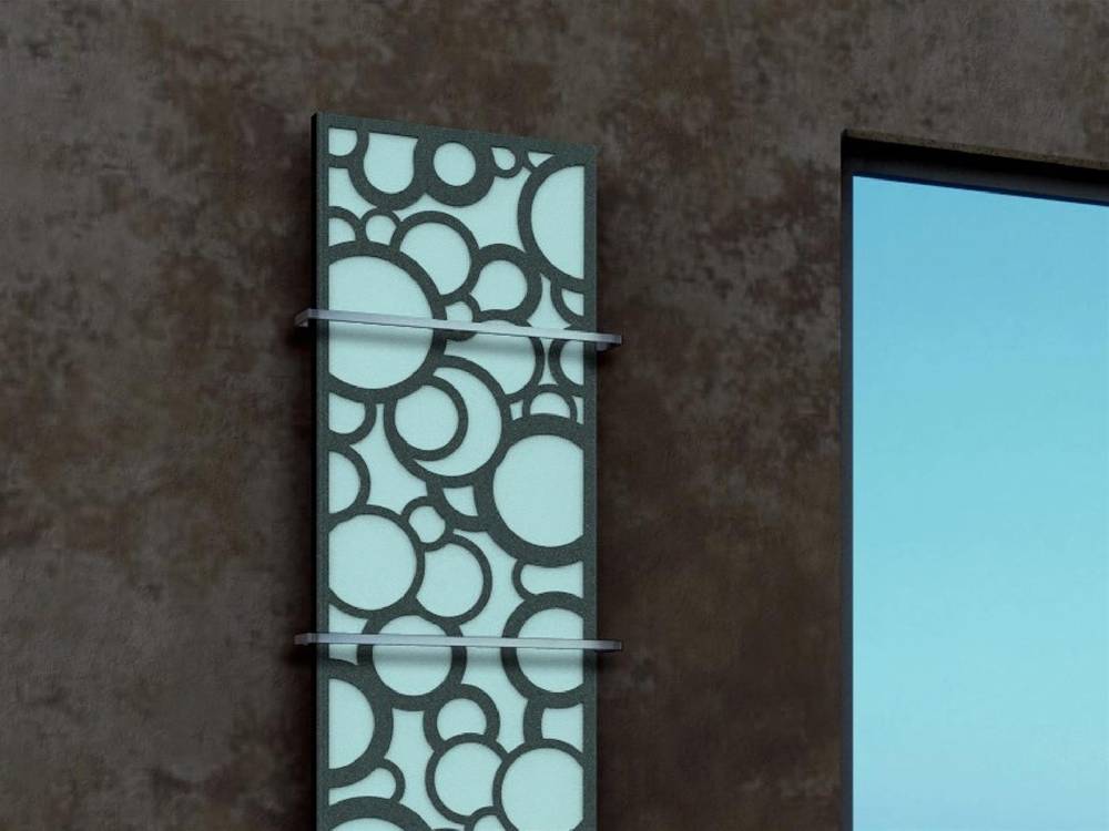 Szagato BADHEIZKÖRPER Design Kreta 3 180x47cm 1118 Watt anthrazit - moonstone (+2 Halter 15mm) SZAGATO Designheizkörper Mittelanschluss Handtuchwärmer Schlussverkauf