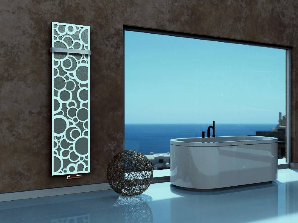 Szagato BADHEIZKÖRPER Design Kreta 3 180x47cm 1118 Watt anthrazit - moonstone (+1 Halter 50mm) SZAGATO Designheizkörper Mittelanschluss Handtuchwärmer Fabrikverkauf