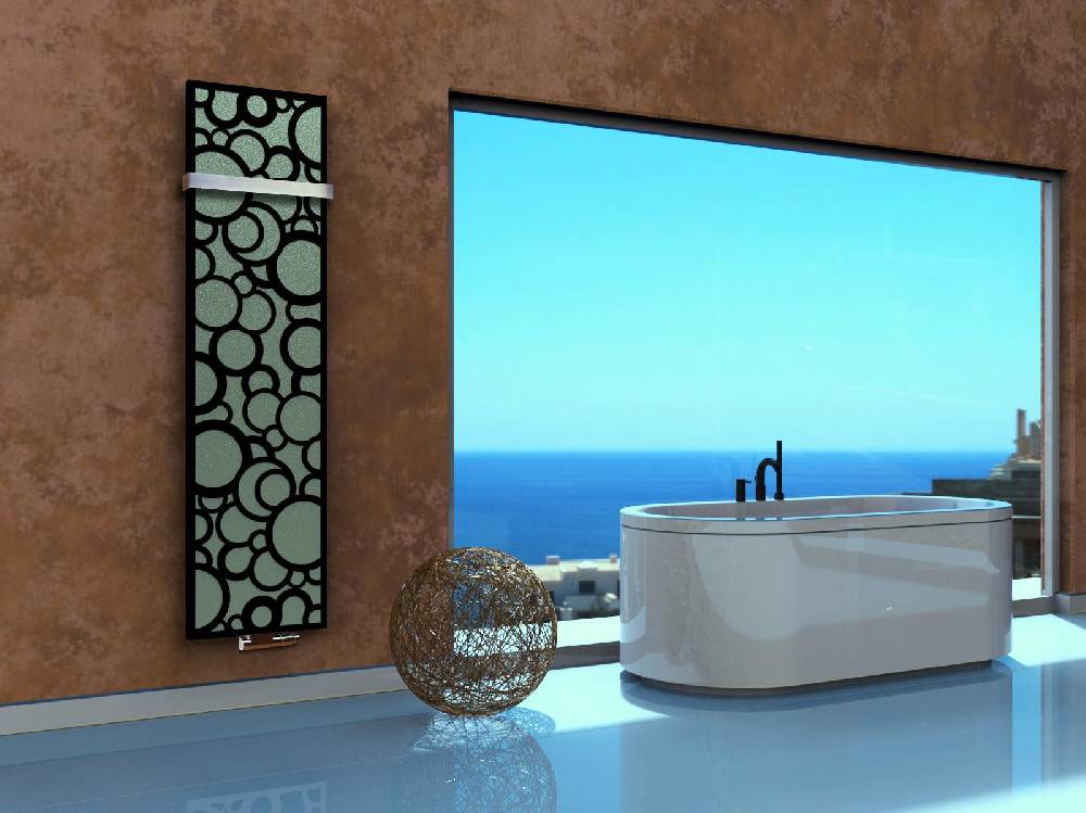 Szagato BADHEIZKÖRPER Design Kreta 3 180x47cm 1118 Watt schwarz (+1 Halter 50mm) SZAGATO Designheizkörper Handtuchheizkörper Mittelanschluss Handtuchwärmer Sonderangebot