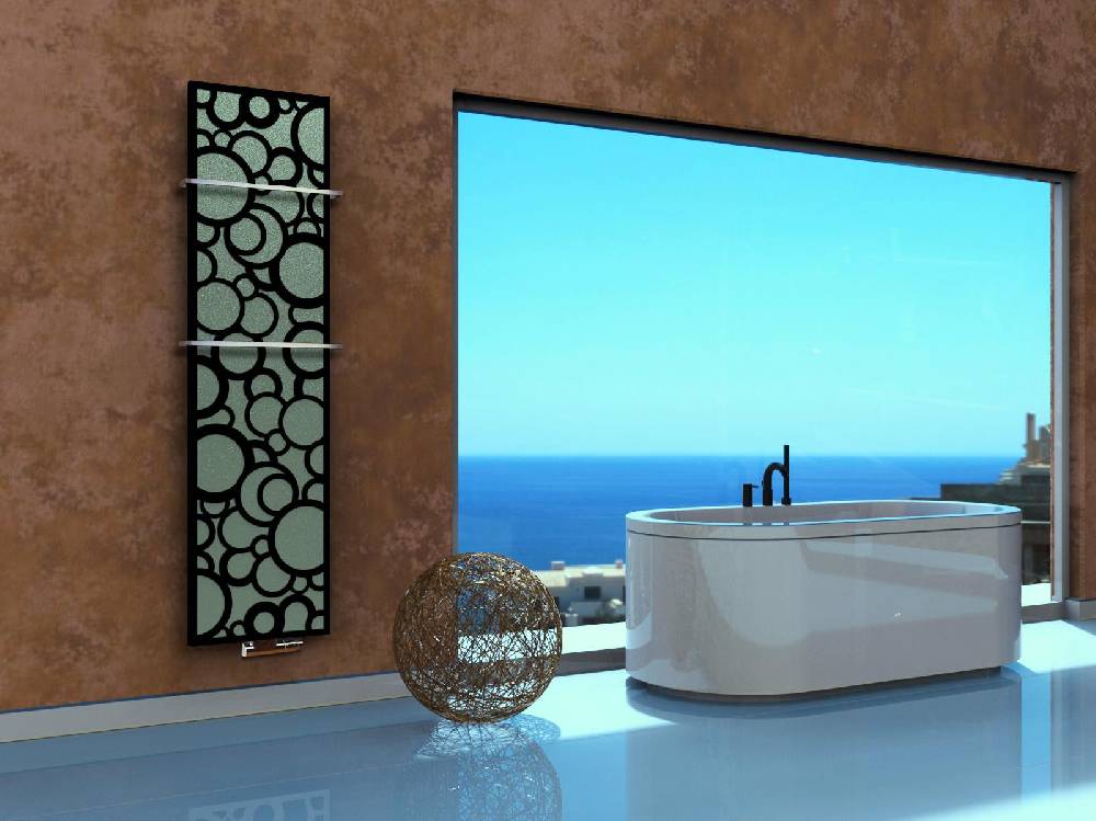 Szagato BADHEIZKÖRPER Design Kreta 3 180x47cm 1118 Watt schwarz (+2 Halter 15mm) SZAGATO Designheizkörper Handtuchheizkörper Mittelanschluss Handtuchwärmer Rabatt