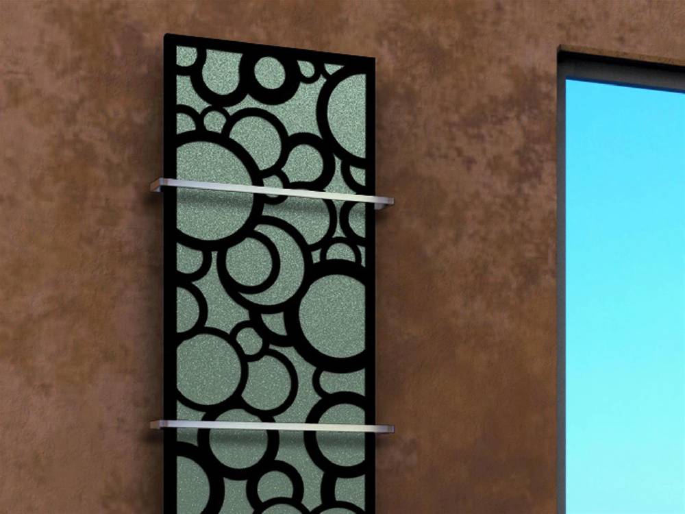 Szagato BADHEIZKÖRPER Design Kreta 3 180x47cm 1118 Watt schwarz (+2 Halter 15mm) SZAGATO Designheizkörper Handtuchheizkörper Mittelanschluss Handtuchwärmer Rabatt