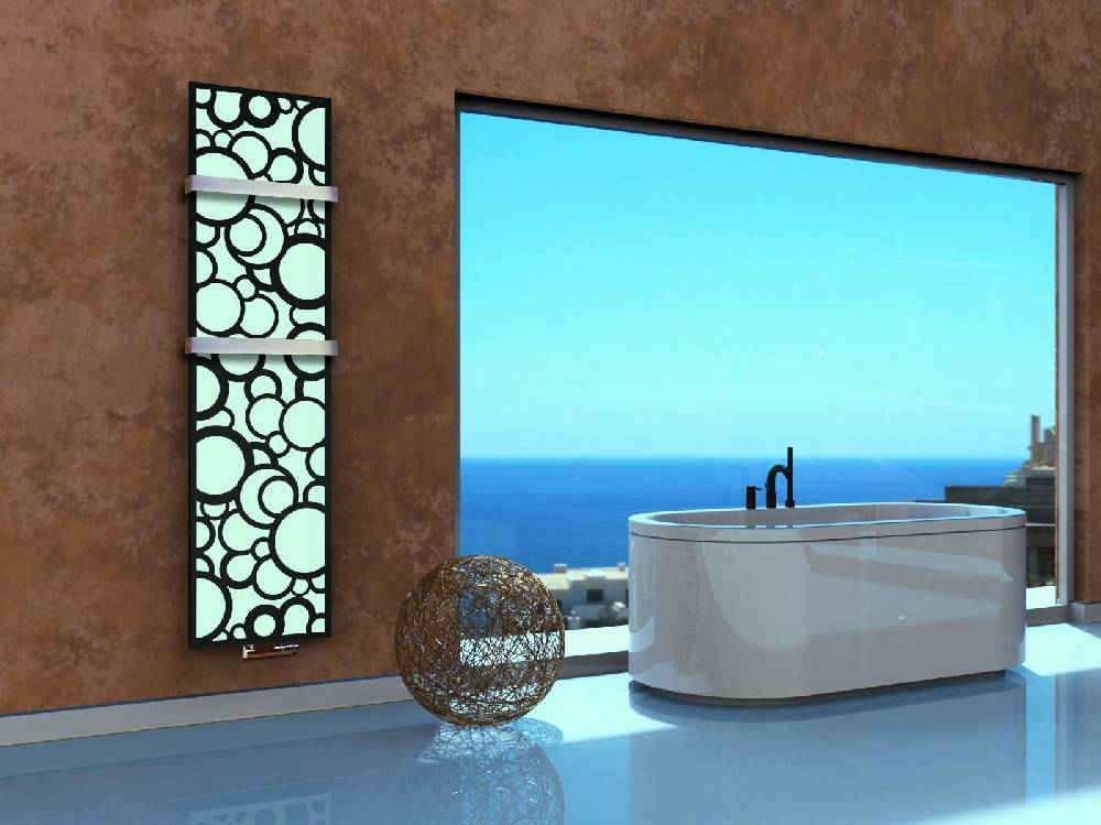 Szagato BADHEIZKÖRPER Design Kreta 3 180x47cm 1118 Watt schwarz +2 Halter 50mm SZAGATO Designheizkörper Handtuchheizkörper mit Mittelanschluss Handtuchwärmer Begrenztes Angebot