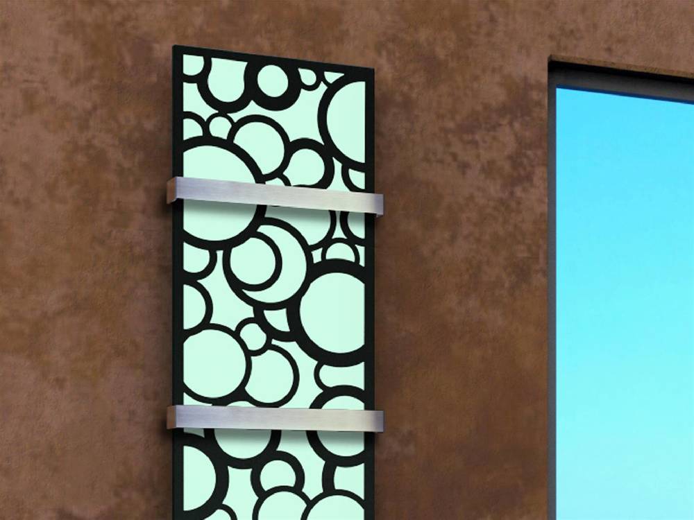 Szagato BADHEIZKÖRPER Design Kreta 3 180x47cm 1118 Watt schwarz +2 Halter 50mm SZAGATO Designheizkörper Handtuchheizkörper mit Mittelanschluss Handtuchwärmer Begrenztes Angebot