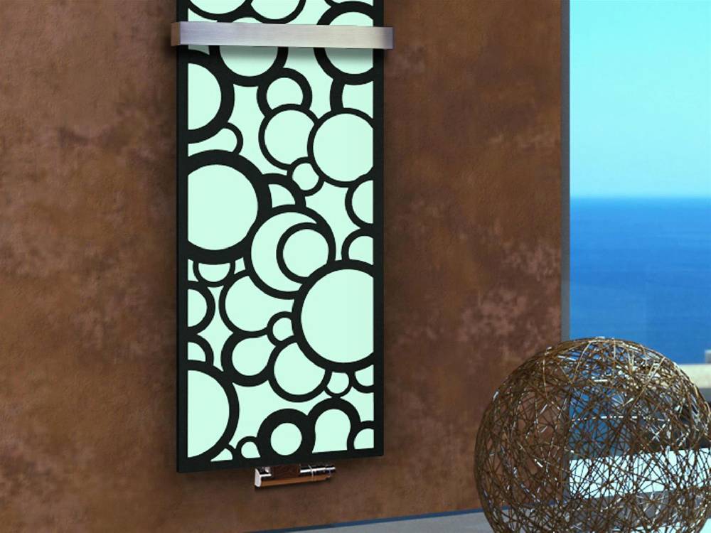 Szagato BADHEIZKÖRPER Design Kreta 3 180x47cm 1118 Watt schwarz +2 Halter 50mm SZAGATO Designheizkörper Handtuchheizkörper mit Mittelanschluss Handtuchwärmer Begrenztes Angebot