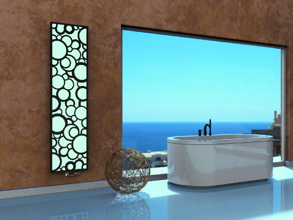 Szagato BADHEIZKÖRPER Design Kreta 3 180x47cm 1118 Watt weiß schwarz SZAGATO Designheizkörper Handtuchheizkörper mit Mittelanschluss Handtuchwärmer Exklusivangebot
