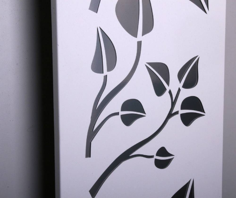 Szagato BADHEIZKÖRPER Design Leaves 2 120x47cm 799 Watt weiß (+1 Halter 15mm) SZAGATO Designheizkörper Handtuchheizkörper mit Mittelanschluss Handtuchwärmer Neueste Mode