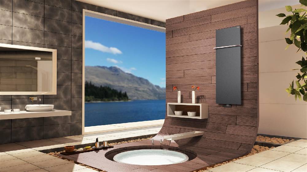 Szagato BADHEIZKÖRPER Design Mirror Steel 2 120x47cm 799 Watt anthrazit - moonstone (+1 Halter 15mm) SZAGATO Designheizkörper Mittelanschluss Handtuchwärmer Speichern exportieren