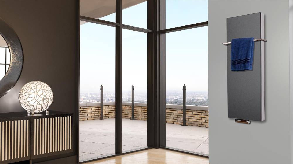 Szagato BADHEIZKÖRPER Design Mirror Steel 5 120x47cm 1458 Watt anthrazit - moonstone (+1 Halter 15mm) SZAGATO Designheizkörper Mittelanschluss Handtuchwärmer Exklusive Angebote