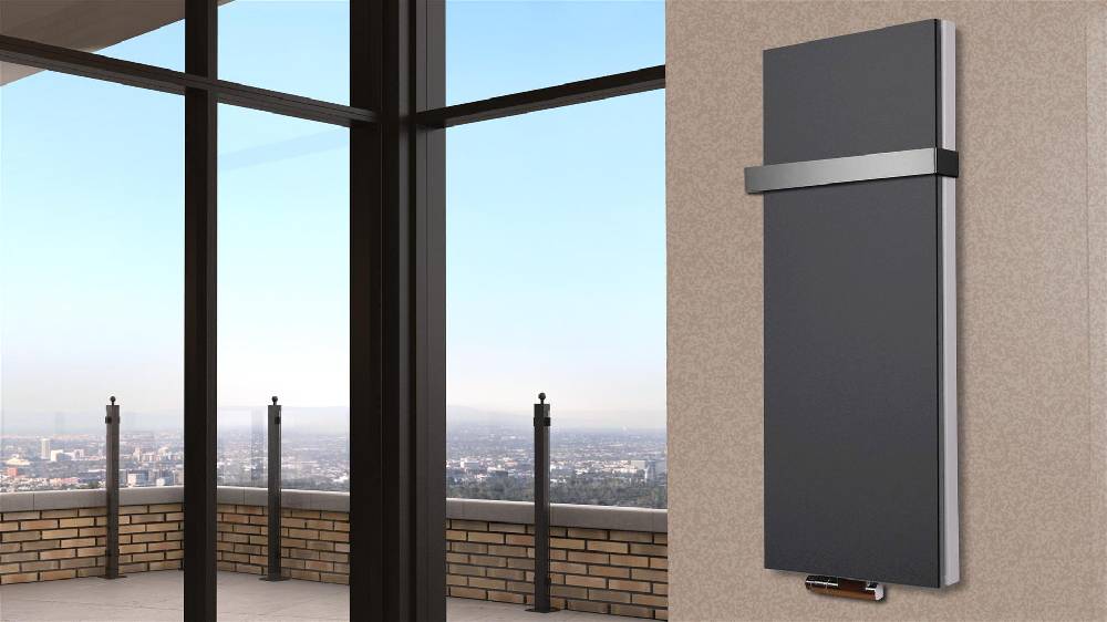 Szagato BADHEIZKÖRPER Design Mirror Steel 5 120x47cm 1458 Watt anthrazit (+1 Halter 50mm) SZAGATO Designheizkörper Handtuchheizkörper mit Mittelanschluss Neuheiten