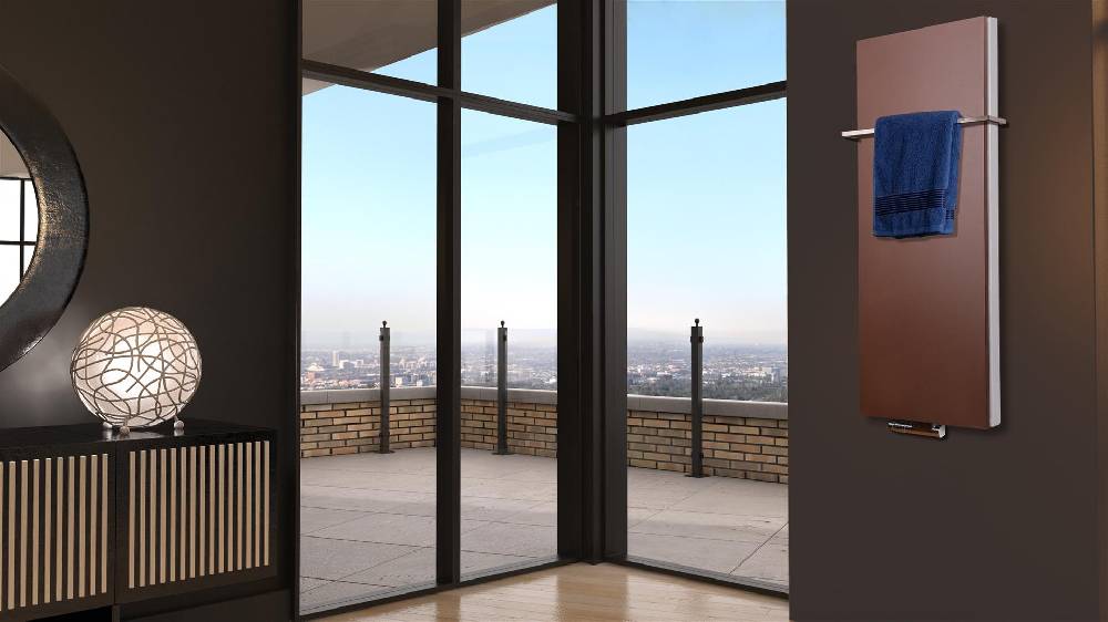 Szagato BADHEIZKÖRPER Design Mirror Steel 5 120x47cm 1458 Watt braun (+1 Halter 15mm) SZAGATO Designheizkörper Handtuchheizkörper mit Mittelanschluss Räumungsverkauf