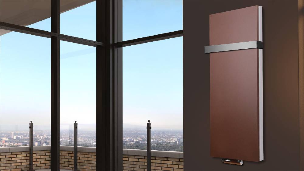 Szagato BADHEIZKÖRPER Design Mirror Steel 5 120x47cm 1458 Watt braun (+1 Halter 50mm) SZAGATO Designheizkörper Handtuchheizkörper mit Mittelanschluss Kauf eins, bekomm eins gratis