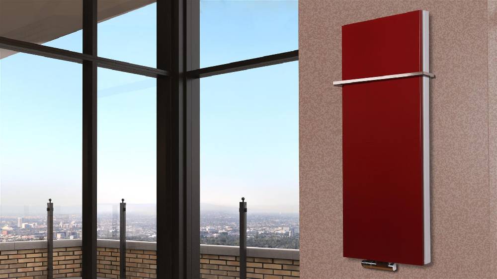 Szagato BADHEIZKÖRPER Design Mirror Steel 5 120x47cm 1458 Watt rot +1 Halter 15mm SZAGATO Designheizkörper Handtuchheizkörper Mittelanschluss Handtuchwärmer Sonderangebote