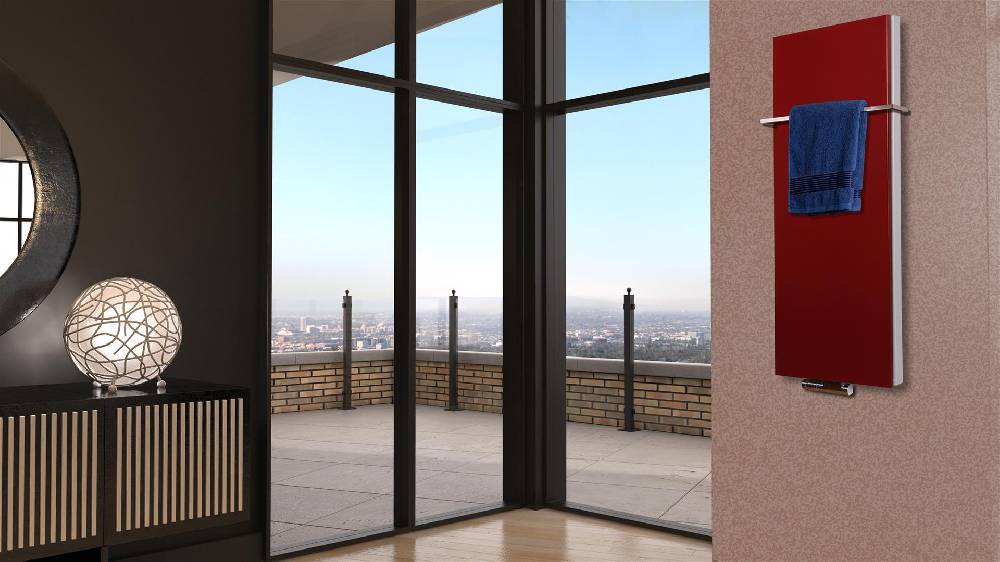 Szagato BADHEIZKÖRPER Design Mirror Steel 5 120x47cm 1458 Watt rot +1 Halter 15mm SZAGATO Designheizkörper Handtuchheizkörper Mittelanschluss Handtuchwärmer Sonderangebote