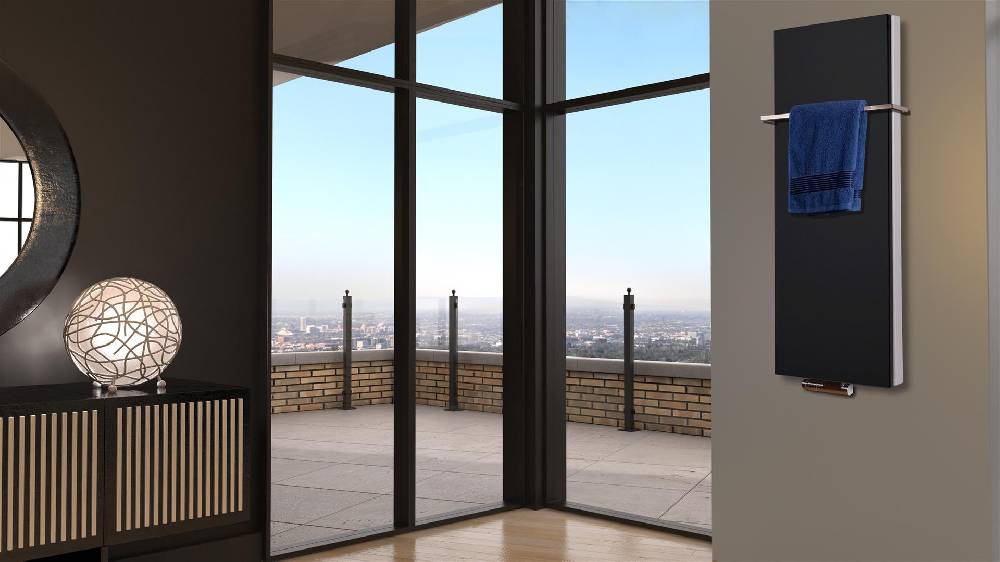 Szagato BADHEIZKÖRPER Design Mirror Steel 5 120x47cm 1458 Watt schwarz (+1 Halter 15mm) SZAGATO Designheizkörper Handtuchheizkörper mit Mittelanschluss Tiefpreis