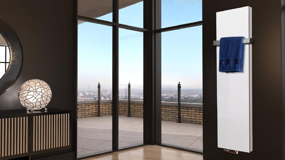 Szagato BADHEIZKÖRPER Design Mirror Steel 6 180x47cm 1964 Watt weiß +1 Halter 50mm SZAGATO Designheizkörper Handtuchheizkörper Mittelanschluss Handtuchwärmer Clearance-Verkauf