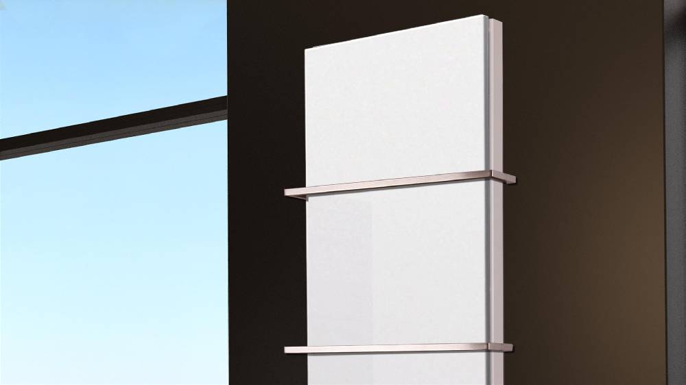 Szagato BADHEIZKÖRPER Design Mirror Steel 6 180x47cm 1964 Watt weiß +2 Halter 15mm SZAGATO Designheizkörper Handtuchheizkörper Mittelanschluss Handtuchwärmer Kostenloser Versand international