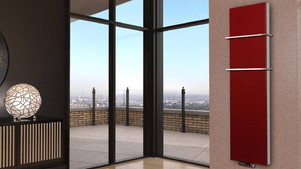 Szagato BADHEIZKÖRPER Design Mirror Steel 6 180x47cm 1964Watt rot (+2 Halter 15mm) SZAGATO Designheizkörper Handtuchheizkörper Mittelanschluss Handtuchwärmer 2025