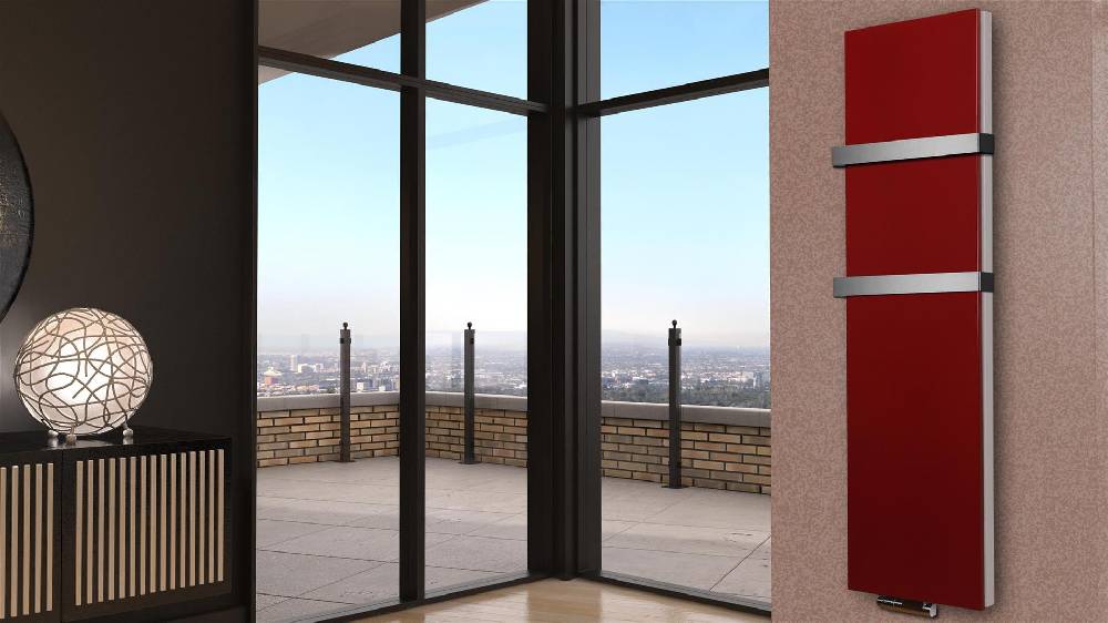 Szagato BADHEIZKÖRPER Design Mirror Steel 6 180x47cm 1964Watt rot (+2 Halter 50mm) SZAGATO Designheizkörper Handtuchheizkörper Mittelanschluss Handtuchwärmer Online