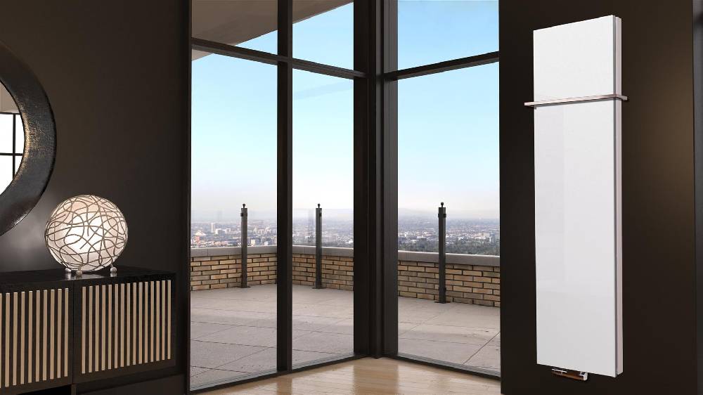 Szagato BADHEIZKÖRPER Design Mirror Steel 6 180x47cm 1964Watt weiß +1 Halter 15mm SZAGATO Designheizkörper Handtuchheizkörper Mittelanschluss Handtuchwärmer