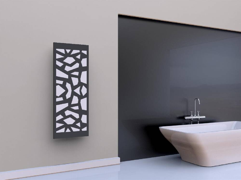 Szagato BADHEIZKÖRPER Design Mosaik 2 120x47cm 799 Watt anthrazit moonstone SZAGATO Designheizkörper Handtuchheizkörper mit Mittelanschluss Handtuchwärmer