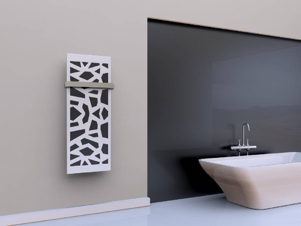 Szagato BADHEIZKÖRPER Design Mosaik 2 120x47cm 799 Watt anthrazit - moon (+1 Halter 50mm) SZAGATO Designheizkörper Handtuchheizkörper mit Mittelanschluss