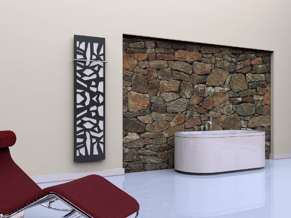 Szagato BADHEIZKÖRPER Design Mosaik 3 180x47cm 1118 Watt anthrazit - moonstone +1 Halter 15mm SZAGATO Designheizkörper Handtuchheizkörper mit Mittelanschluss