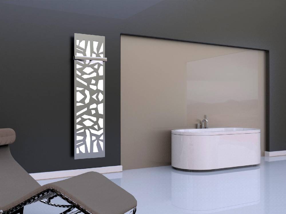 Szagato BADHEIZKÖRPER Design Mosaik 3 180x47cm 1118 Watt Edelstahl +1 Halter 50mm SZAGATO Designheizkörper Handtuchheizkörper Mittelanschluss Handtuchwärmer