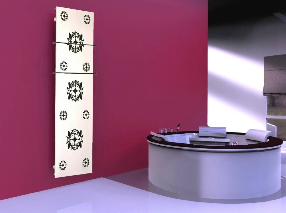 Szagato BADHEIZKÖRPER Design Ornaments 3 180x47cm 1118 Watt weiß (+2 Halter 15mm) SZAGATO Designheizkörper Handtuchheizkörper Mittelanschluss Handtuchwärmer Online Outlet