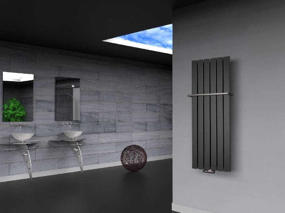 Szagato BADHEIZKÖRPER Design Peking 2 120x47cm 799 Watt anthrazit - moonstone (+1 Halter 15mm) SZAGATO Handtuchheizkörper mit Mittelanschluss Handtuchwärmer Bestseller