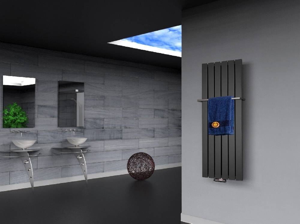Szagato BADHEIZKÖRPER Design Peking 2 120x47cm 799 Watt anthrazit - moonstone (+1 Halter 15mm) SZAGATO Handtuchheizkörper mit Mittelanschluss Handtuchwärmer Bestseller